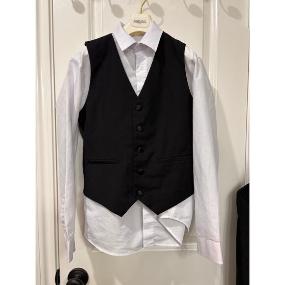 Capucci Italy Boys Four Piece Slim Black Tuxedo Size 14 - Picture 3 of 8